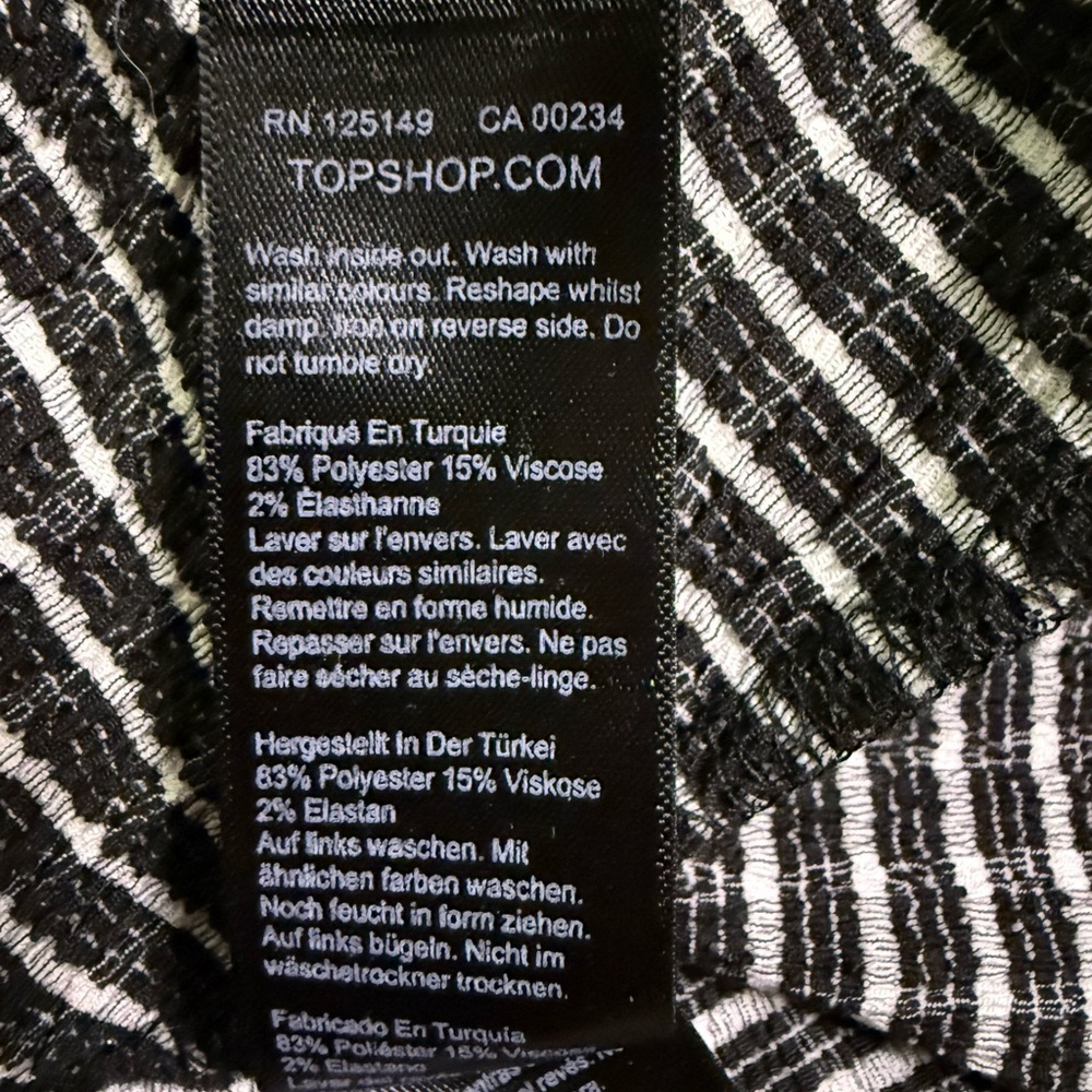 Topshop Gingham Check Mini Strapless 10 Dress Euro Summer Coquette - Picture 7 of 7